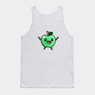 Smiling Green Apple Tank Top